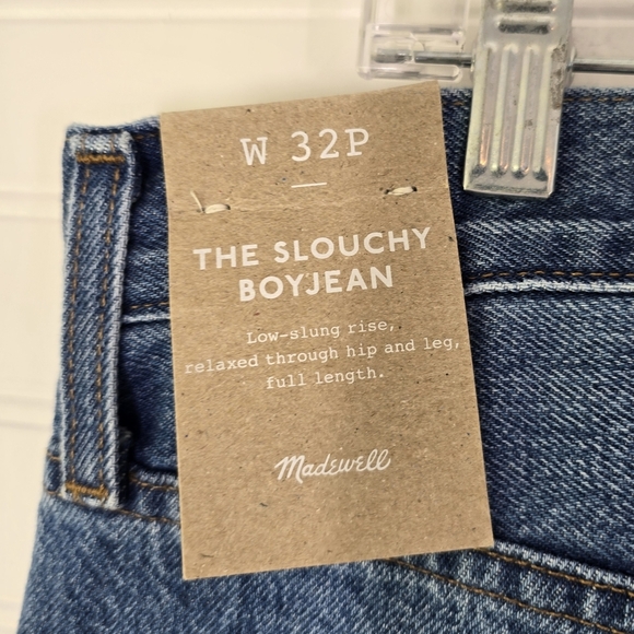 NWT Madewell The Slouchy Boyjean on Rosewell Wash 32 Petite - Picture 7 of 9